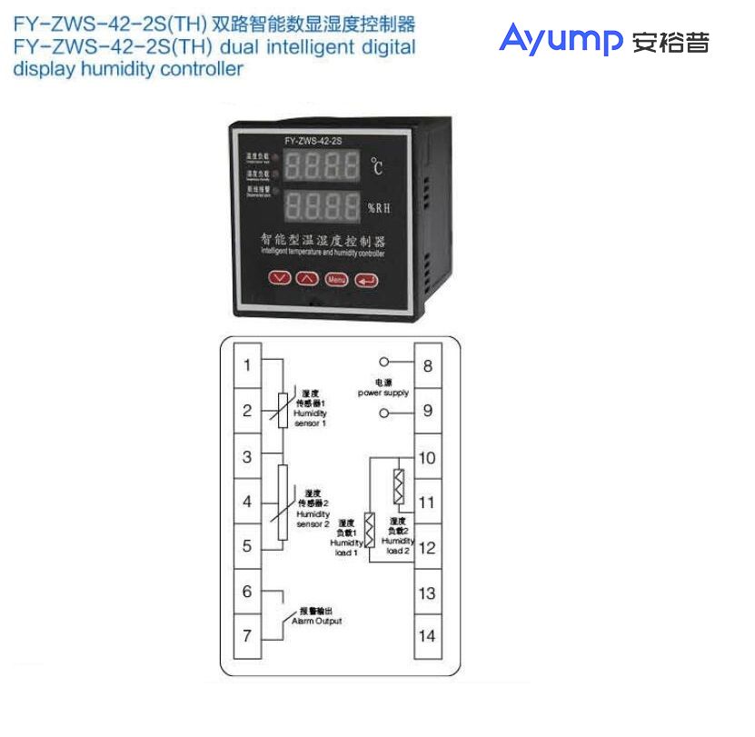 FY-ZWS-42-2S(TH)雙路智能數(shù)顯濕度控制器